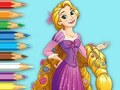 Игра Книжка за оцветяване: Принцеса Рапунцел  онлайн