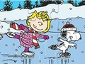 Игра Пъзел: Snoopy Skating  онлайн