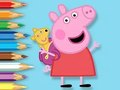 Игра Книжка за оцветяване: Пепа с играчка мече  онлайн