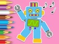 Игра Книжка за оцветяване: Танцуващ робот  онлайн