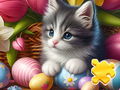 Игра Пъзел: Великденска котка  онлайн
