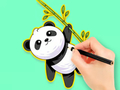 Игра Книжка за оцветяване: Panda Eat Bamboo  онлайн