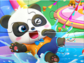 Игра Пъзел: Воден парк Baby Panda  онлайн