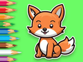 Игра Книжка за оцветяване: Baby Fox  онлайн