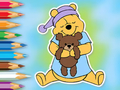 Игра Книжка за оцветяване: Мечо с играчка мече  онлайн