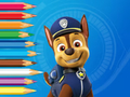 Игра Книжка за оцветяване: Paw Patrol Chase  онлайн