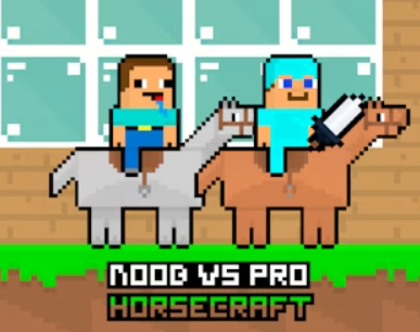 Игра Noob срещу Pro HorseCraft  онлайн