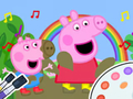 Игра Книжка за оцветяване: Peppa Pig Muddy Funny  онлайн