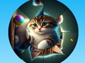 Игра Кръгъл пъзел Съберете картинки със сладки котенца  онлайн