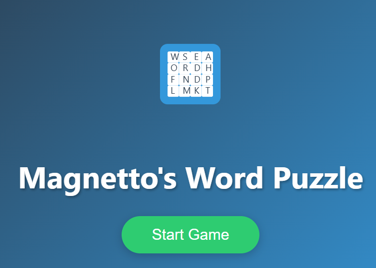 Игра Пъзел с думи на Magnetto  онлайн