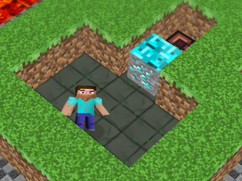 Игра MineBlocks 3D лабиринт  онлайн
