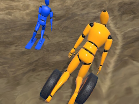 Игра Ragdoll Racing: Екстремно спускане  онлайн
