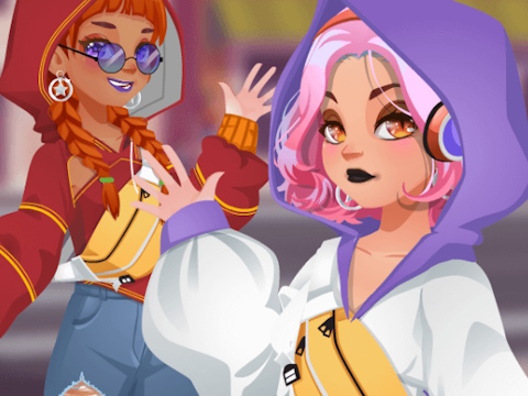 Игра Тийнейджърски стил с качулка  онлайн