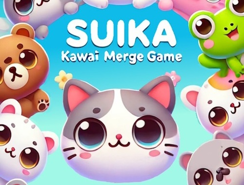 Игра Suika Kawaii игра за сливане  онлайн