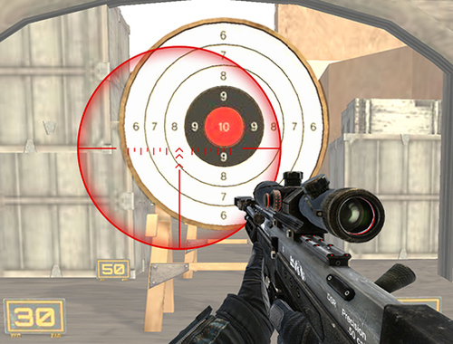 Игра 3D FPS стрелба по мишена  онлайн