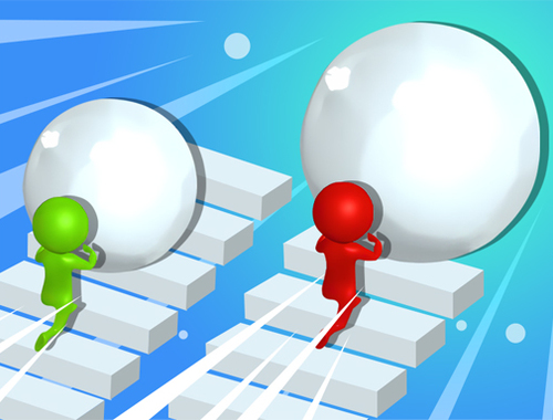 Игра Снежно състезание 3d Забавно състезание  онлайн