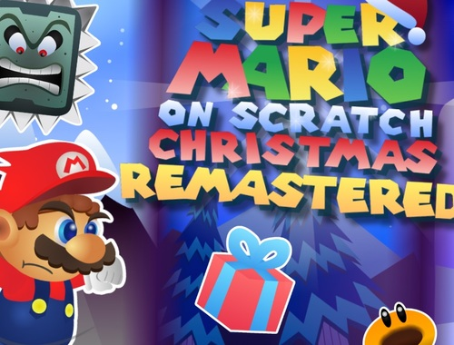 Игра Super Mario on Scratch Christmas Remastered онлайн