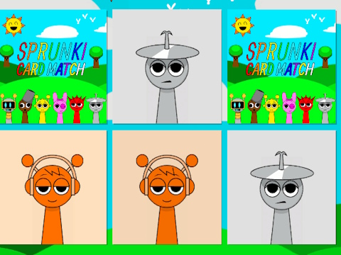 Игра Sprunki Card Match онлайн