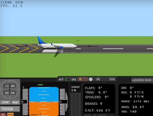 Игра Симулатор на полети 737-800  онлайн
