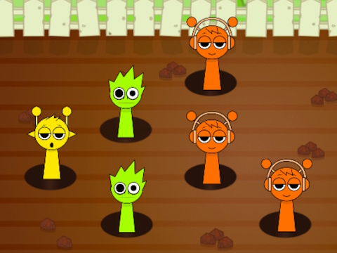 Игра Sprunki Whack A BOLE онлайн