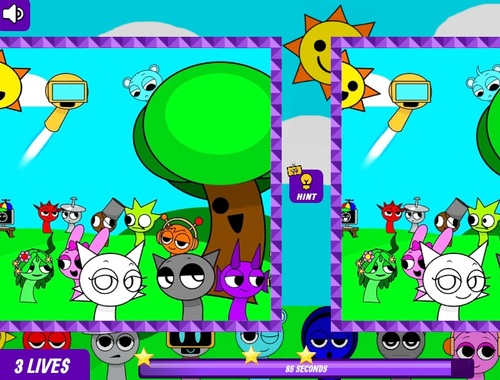 Игра Sprunki Открийте разликите  онлайн