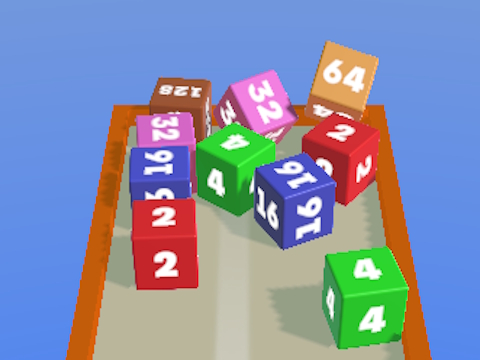 Игра Обединяване на кубчета 2048 3D  онлайн