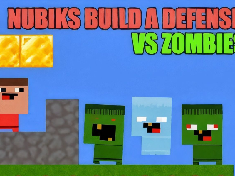Игра Nubiks изграждат защита срещу зомбита  онлайн