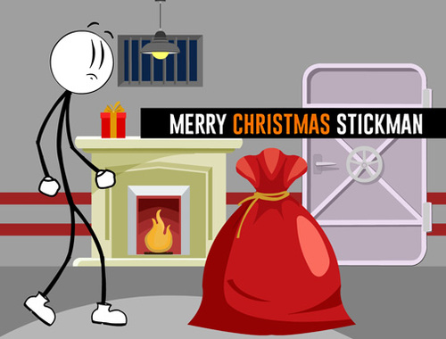 Игра Весела Коледа Stickman  онлайн