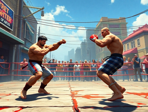 Игра Истински уличен боец 3D  онлайн