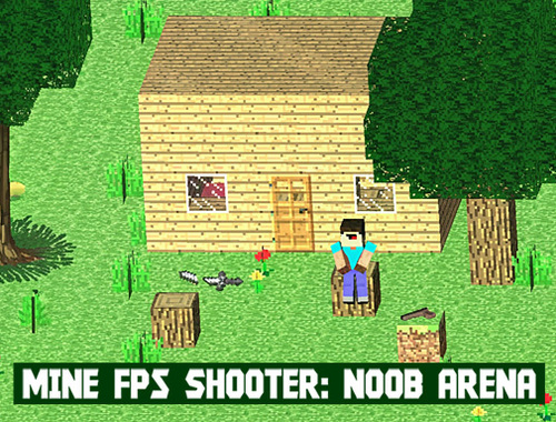 Игра Mine FPS стрелец: Noob Arena онлайн