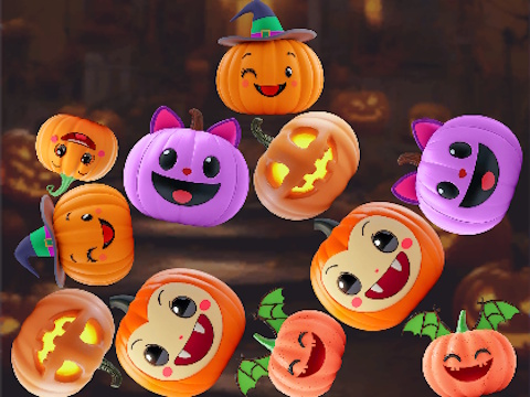 Игра Merge Connect Pumpkins: Хелоуин!  онлайн