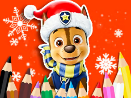 Игра Книга за оцветяване: Paw Patrol Christmas  онлайн