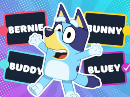 Игра Детски тест: Bluey Super Fan Quiz  онлайн