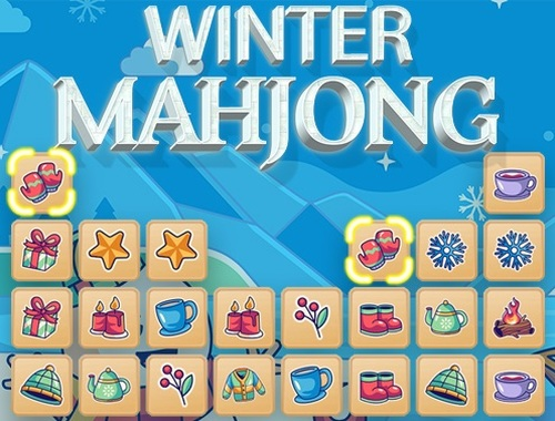 Игра Зима Маджонг  онлайн
