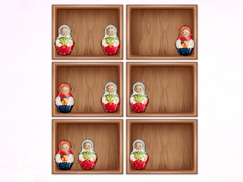 Игра Сортиране от рафтовете на Matryoshka!  онлайн