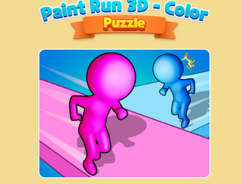 Игра Paint Run 3D - Цветен пъзел  онлайн