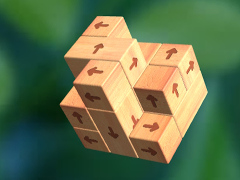 Игра Докоснете 3D дървен блок далеч  онлайн
