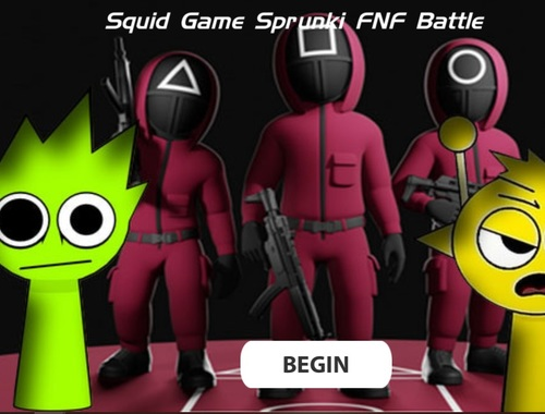 Игра Игра на калмари Sprunki FNF битка  онлайн