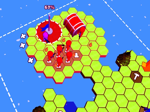 Игра Плочки Hex World: Red vs Blue  онлайн