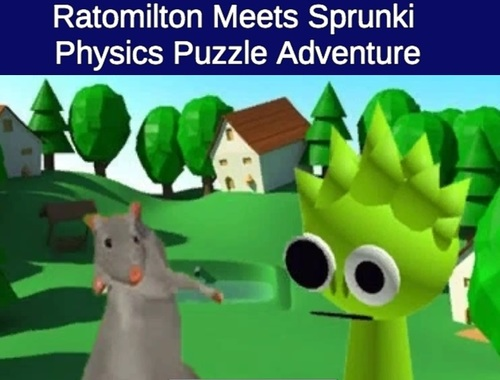 Игра Рато Милтън се среща с Sprunki Physics Puzzle Adventure  онлайн