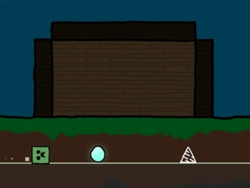 Игра Геометрия обрив, но mcraft  онлайн