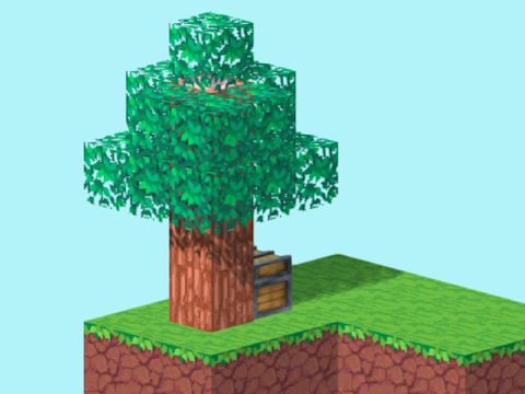 Игра Skyblock 3D: Оцеляване  онлайн