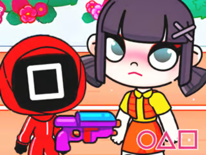 Игра Пъзел на мозайката: Игра на калмари срещу Аватар  онлайн
