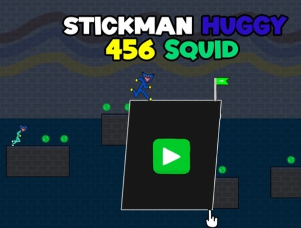 Игра Stickman Huggy 456 Squid  онлайн