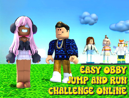 Игра Лесен Obby Jump and Run Challenge Online  онлайн