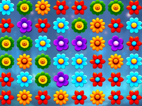 Игра Mystic Flower Match  онлайн