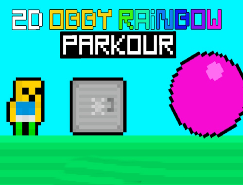 Игра 2d Obby Rainbow Parkour  онлайн