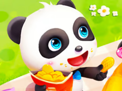 Игра Пъзел на мозайката: бебе Panda Spring Picnic  онлайн