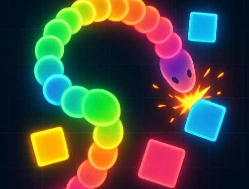 Игра Змия яростен цветен сблъсък  онлайн