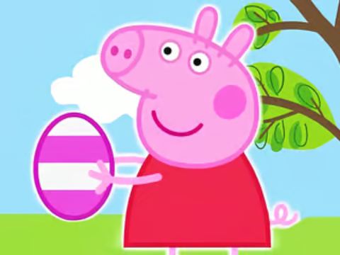 Игра Пъзел на мозайката: Peppa Pig Великденски яйца  онлайн